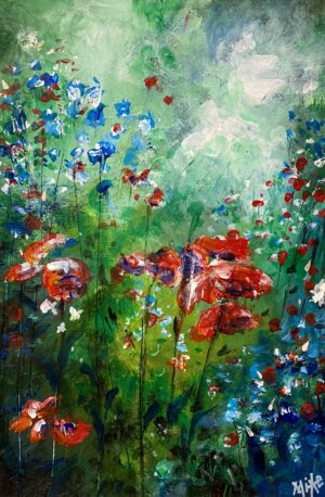 071 Poppies in blue mist
