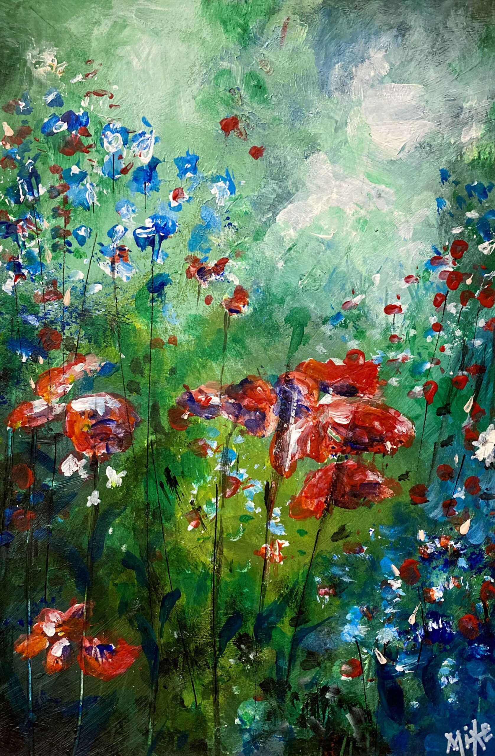 071 Poppies in blue mist